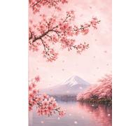 Cherry Blossom Journal: Hardcover Ruled Notebook with Pink Blossom, Mountain and Lake Design, 6 x 9 Inches, 120 Pages. Ideal for journaling, notes, reflections, thoughts, ideas or as a travel journal