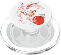 Cherry Blossom Koi Carp Fish giapponese Sakura Graphic Art PopSockets PopGrip per MagSafe