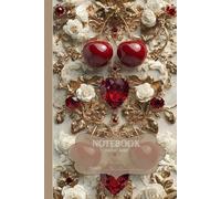 Cherry Blossom Luxury Notebook Collection - Vol.1: Elegant Red, Gold & Cream Floral Journal with Gemstone Aesthetic Cover | Lined Notebook for Writing, Planning & Gift Ideas