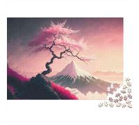 Cherry Blossom Mountain 1000 Pieces for Adults: Cherry Blossoms by Mount Fuji Fun And Challenging Family Game Great Gift 38x26cm/1000pcs