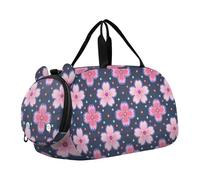 Cherry Blossom Pearl Peach Duffel Borse da Palestra con Scomparto Scarpe Leggero Ginnastica Borsa Sportiva per Ragazzi e Ragazze bolsos deportivos para mujer, Fiori di ciliegio perla pesca, moderno