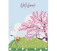 Cherry Blossom Spring - 80 pages Ruled Notebook with Bicycle & Scenic Nature