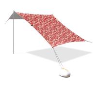 Cherry Blossom Tenda da spiaggia stabile UPF50+ impermeabile grande riparo solare con pala da sabbia per giardino, prato, parco