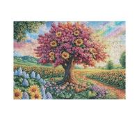Cherry Blossom Tree Flower Forest Wild Nature Puzzle 300 Pezzi Per Adulti Divertente Stimolante E Rilassante Perfetto Per Attività in Famiglia 300 PCS（40x28cm）