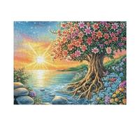 Cherry Blossom Tree Lake Sunrise Forest Wild Puzzle 500 Pezzi Gioco Creativo Per Ragazzi Intelligenza Educativa Rompicapo Idea Regalo Per Figlio A Natale E Compleanno 500 PCS