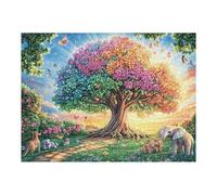 Cherry Blossom Tree Sheep Forest Wildlife Wild Puzzle 500 Pezzi Per Adulti E Ragazzi Gioco Educativo Intelligente Rilassamento Pressione Ridotta Idea Regalo Natale 500 PCS