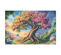 Cherry Blossom Tree Sunrise Forest Wild Nature Puzzle 1000 Pezzi Relax Solitario Post Lavoro Happy Time Rompicapo Per Momenti Di Pace Attività Antistress Naturale Regalo Per Chi Ama 1000 PCS
