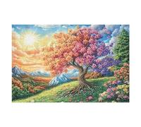 Cherry Blossom Tree Sunrise Forest Wild Nature Puzzle 1000 Pezzi Rompicapo Antistress Ufficio Pausa Lavoro Rilassante Attività Per Team Building Regalo Per Colleghi Di Lavoro 1000 PCS