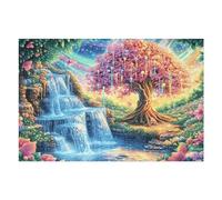 Cherry Blossom Tree Waterfall Forest Wild Nature Puzzle 1000 Pezzi Collezione Arte Romantica Opere D'arte Romantiche Rompicapo Rilassante Idea Regalo Per Lei 1000 PCS