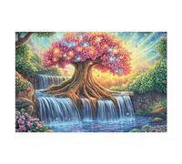 Cherry Blossom Tree Waterfall Forest Wild Nature Puzzle 1000 Pezzi Rompicapo Esclusivo Limitato Happy Time Edizione Limitata Per Collezionisti Alta Qualità Stampa Pezzi Precisi Regalo Speciale 1000 PC
