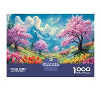 Cherry Blossom Valley 1000 Pezzi Puzzle Classici Per Adulti E Bambini ≥14 Anni Giochi Educativi Nature Landscape Sfida Impossibile Decorazione Casa Difficile Allenamento Cervello 52x38cm/1000pcs