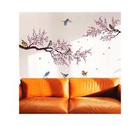 Cherry Blossom Wall Decals,Pink Wall Stickers,Peach Flower Wall Decals,Tree Stickers for Wall,Tree Branch Decor for Girls Bedroom Living Room Nursery