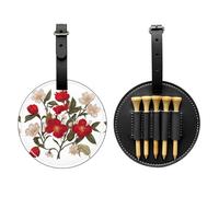 Cherry Blossoms - Borsa portaoggetti per tee da golf, facile da trasportare e più efficiente per giocare a golf, colore: Nero