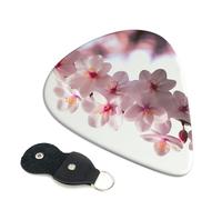 Cherry Blossoms - Confezione da 6 plettri per chitarra, 0,46 mm, 0,71 mm, 0,96 mm, adatti per chitarra e ukulele