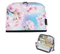 Cherry Blossoms Pastel Pencil Bags Storage Pencil Case Zipper Matite Pouch Cute Pen Pouch Girls Kawaii Organizer Back to School Supplies