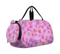 Cherry Blossoms Pink Duffel Bag con scomparto per scarpe leggero sport borsone per spiaggia nuoto piscina sport bolso para palestra