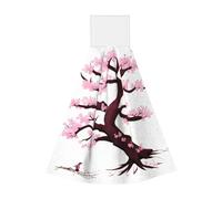 Cherry Blossoms Tree Hangable asciugamano portatile, velluto super assorbente asciugamano da cucina, asciugamano per bambini adulti bagno cucina appeso asciugamano