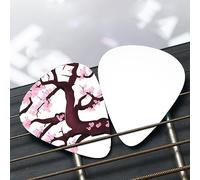 Cherry Blossoms Tree Patterned set di plettri per chitarra - (sottile/medio/spesso), ampiamente compatibile con tutti i tipi di strumenti a corda,