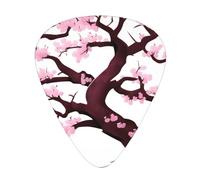 Cherry Blossoms Tree Plettri per chitarra, realizzati in materiale ABS, adatti per chitarre acustiche, chitarre elettriche, ecc.