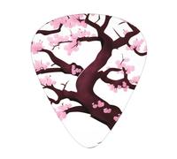 Cherry Blossoms Tree - Set di 12 plettri per chitarra acustica, ukulele e molto altro ancora, inclusi 3 spessori di plettri per chitarra acustica.