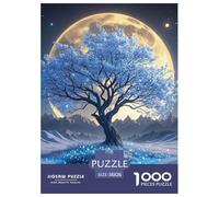Cherry Blossoms Under The Moon 1000 Pezzi Adulti Puzzle Adulti Intrattenimento Plant Creativo Giochi Antistress Giocattolo 38x26cm/1000pcs