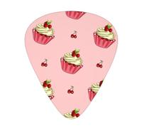 Cherry Cake - Plettri resistenti all'usura, sottili, medi, pesanti, 12 pezzi, adatti per chitarra, basso, chitarra elettrica, ukulele,