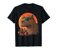 Cherry Capybara Occhiali da sole Capybara Lover Art Motif Maglietta