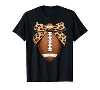Cherry Coquette Bow Football Cute Game Day Maglietta