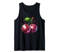 Cherry Disco Ball Cherry Summer Fruit Retro Party Lover Canotta