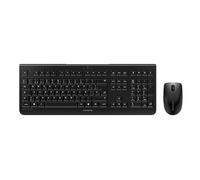 CHERRY DW 3000, Set di Tastiera e Mouse Senza Fili, Layout per la Spagna QWERTY, Wireless 2,4 GHz, Design Piatto, Tasti Silenziosi, Mouse Simmetrico, Nero