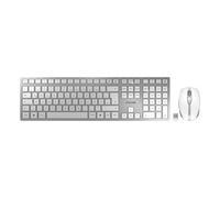 Cherry DW 9100 SLIM - RF Wireless + Bluetooth - QWERTZ - Silber - Maus enthalten ( JD-9100DE-1 )