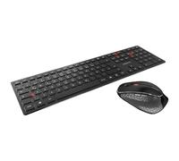 CHERRY DW 9500 SLIM tastiera Mouse incluso RF senza fili + Bluetooth QWERTZ Tedesco Nero, Grigio