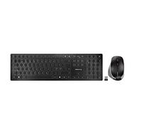Cherry - Dw 9500 Slim Tastiera Mouse Incluso Rf Senza Fili + Bluetooth Qwerty Nordic Nero, Grigio