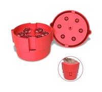 Cherry Entsteiner - Rimozione manuale per ciliegie con contenitore di raccolta, snocciolatore per ciliegie, olive, prugne, utensili da cucina per rimuovere rapidamente le pietre di frutta (rosso)