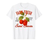 Cherry Farmers Market Giardinaggio Fattoria Una fresca ciliegie dolci Maglietta