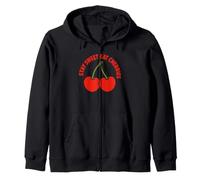 Cherry Fruit Cute Funny Food Stay Sweet Eat Cherries Felpa con Cappuccio