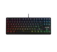 CHERRY G80-3000N RGB TKL, Tastiera gaming meccanica con filo senza tastierino numerico, Layout per il Regno Unito (QWERTY), Illuminazione RGB, Interruttori originali MX SILENT RED, Colore nero