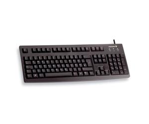 CHERRY G83-6105, Tastiera Cablata per Utilizzi in Ambienti Industriali, Layout per la Germania/Cirillico (QWERTZ), Tasti Resistenti all'Abrasione, Facile da Pulire, Nera