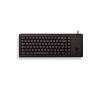 CHERRY G84-4400, Tastiera Compatta con Trackball, Layout per gli Stati Uniti (QWERTY), Cablate (Connessione USB), 2 Tasti Mouse, Switch Meccanici CHERRY ML, Nero