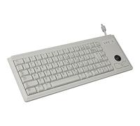 G84-4400LUBUS-0 - Tastiera, USB, grigio chiaro, compatta, con trackball (USA)