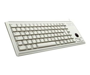CHERRY G84-4400, Tastiera Compatta con Trackball, Layout per gli Stati Uniti (QWERTY), Cablate (Connessione PS/2), 2 Tasti Mouse, Switch Meccanici CHERRY ML, Grigio