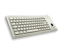 CHERRY G84-4400, Tastiera Compatta con Trackball, Layout per l'UE (QWERTY), Cablate (Connessione PS/2), 2 Tasti Mouse, Switch Meccanici ML, Grigio