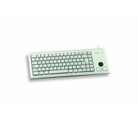 CHERRY G84-4400, Tastiera Compatta con Trackball, per la Francia AZERTY, Cablate Connessione PS/2, 2 Tasti Mouse, Switch Meccanici ML, Grigio, Francese - AZERTY