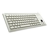 CHERRY G84-4400, Tastiera Compatta con Trackball, per la Francia AZERTY, Cablate Connessione USB, 2 Tasti Mouse, Switch Meccanici ML, Grigio, Francese - AZERTY