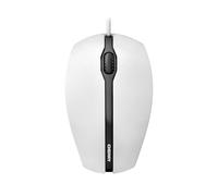 CHERRY GENTIX CORDED, Mouse Con Filo, Rotella di Scorrimento di precisione, Sensore Ottico, Design Simmetrico per Destrimani e Mancini, Cavo da 1,8 m, USB 2.0, Bianco-Grigio