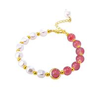 Cherry Green Bracciale Donna Estate Design Semplice E Prospero Carriera Trasferimento Perle Mano Perline Bracciale Ragazze Gioielli Set, Misura unica, Resina, Nessuna pietra preziosa