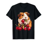 Cherry Guinea Pig Nature Animal Art Colorful Cherry Lover Maglietta