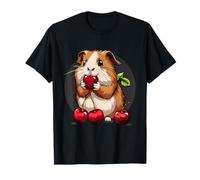 Cherry Guinea Pig Nature Colorful Cherry Lover Animal Art Maglietta