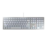 CHERRY KC 6000 Slim tastiera USB Inglese US Argento Bianco