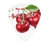 Cherry Juice, plettri per chitarra, 12 pezzi, leggeri, spessore 0,46 mm/0,71 mm/0,96 mm, per chitarra acustica, chitarra elettrica, ukulele, basso